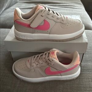 Nike Blush and Cream Force 1 Sneakers